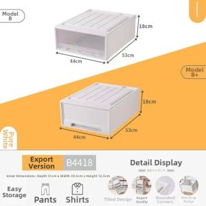 Yuxuan | Transparent Drawer Style Clothes Storage Box Large Capacity