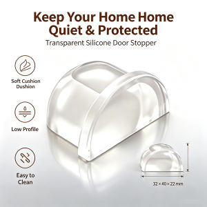 Transparent Silicone Door Stopper No Drill Anti Bump Pad for Office Home Safety Protection Dodgers Door Stop Home Improvement