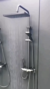 [🇵🇭 Stock&COD] Shower Set with Faucet Hot and Cold 4 in 1 Stainless Steel Showe Set with Hose Gun-Grey/Black