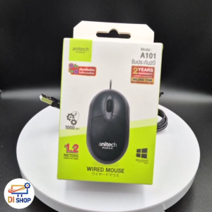 Anitech Mouse USB เม้าส์ออฟติคอล รุ่น A101 สีดำ