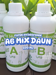 Pupuk AB Mix Daun Cair 500 ml untuk 100 liter air pekatan Hydroponik pertumbuhan hidroponik sayur sayuran hijau paket a b