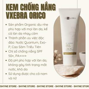 Kem Chống Nắng Vxebra Orico SPF 50+ PA++++ - Dịu Nhẹ Không Nhờn Rít 50g