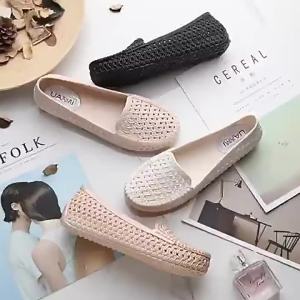 JIFANPAUL | Hollowed Plastic Slip-resistant Comfortable Summer Flat Shoes