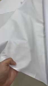 ( per 1 roll ) Kain tetoron katun putih TC KAMATEX lebar 115 cm isi 54 meter bahan baju kemeja hem seragam sekolah kerja gamis koko kaftan dress kerudung jilbab jilbab mori kafan craft kerajinan tangan taplak meja bendera umbul umbul dekorasi dekor