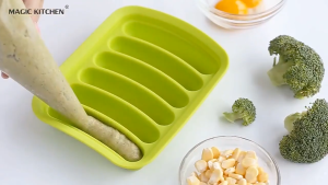 6 Grids Silicone DIY Sausage Maker Mould Hot Dog Making Moulds With Lid Cake Baking Tools Molds