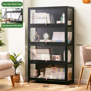 Multi-function Display Bookshelf Glass Door