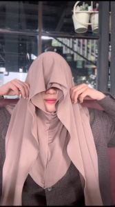 PASHMINA INSTAN INNER OVAL TUTUP LEHER KAOS JERSEY FLOW