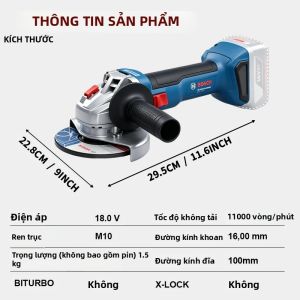 Bosch | Máy Mài Góc Không Dây BOSCH GWS 18V-8 Chuyên Nghiệp Không Chổi Than M10 Công Tắc Trượt Dùng Để Cắt Và Mài Kim Loại Dụng Cụ Điện