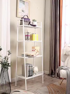 Trapezoidal Shelf Metal Multi-layer storage rack LERBERG Style Suitable for living room bedroom