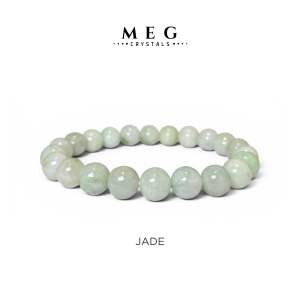 MEG Jade Bracelet Natural Healing Crystal Beads 7mm 8mm 9mm 10mm 12mm for Men and Women Gift | Semi Precious Stone