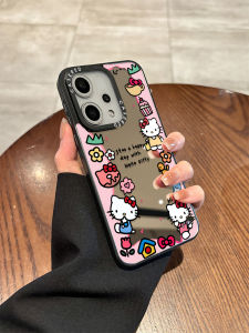Nalize Cute Kitty Cat Design Mobile Phone Case with Mirror Soft Silicone Protective Cover for Honor 400 Series Womens Style
