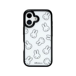 Korean High-End Cartoon Rabbit Phone Case for Apple 15PRO New iPhone 16promax Anti-Fall Full Cover Hard Bottom Acrylic Female Model