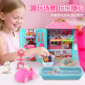 Nhà Búp Bê Đồ Chơi Nhà Búp Bê Nhà Búp Bê Pet Life House DIY Nhà Công Chúa Mùa Hè 2024 Đồ Chơi Cho Bé Gái
