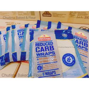 Mission Reduced Carb Wrap 6piece. รีดิวซ์ คาร์บ แรปส์ จำนวน 6แผ่น 270g (แผ่นแป้งสำเร็จรูป).