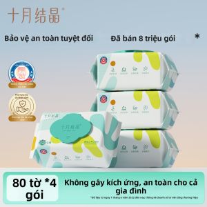 SHI YUE JIE JING | Khăn Ướt Dùng Cho Tay Và Miệng Trẻ Em
