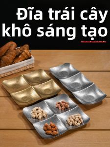 CHUANGGUANJIA | Đĩa Đựng Thức Ăn Inox Phong Cach Cổ Điển