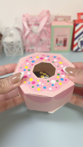 Donut Candy Gift Box for Party Souvenir Gift Box for Birthday Loot Box Party Favor Box Mini Box Donut Box