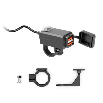 Chống Nước Xe Máy USB Adapter Sạc 12V 2 Cổng Sạc Nhanh 3.0 Xe Gắn Moto Phụ Kiện Có Công Tắc