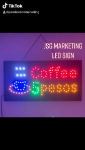 Energy saving light billboard Flashing Mode CUPS COFFEE 5PESOS-LED SIGN (Small-Large)