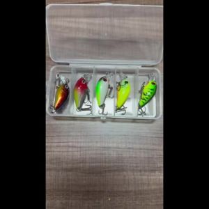 Bộ 5 Mồi Câu Cá Crankbait 3.8G Topwater Minnow Bộ Mồi Nhân Tạo Cứng Cho Cá Hồi Bass Cá Rô Pike - Casting Wobblers