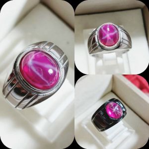 Cincin Batu Permata Red Star Afrika