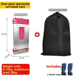 Stainless Steel Foldable Mini Shopping Cart Hand Pulling