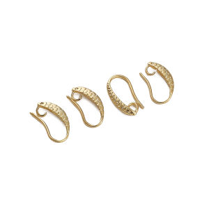 ตะขอต่างหูรูปปลาทองเหลืองชุบทอง2-20ชิ้น/ถุง16มม. 14K สำหรับงานเครื่องประดับอัญมณีแฟชั่น DIY