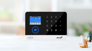 DAYTECH WIFI GSM Burglar Alarm System TUYA APP Control Sim Card Alarm System Come with Door Sensor Motion Detector Remote RFID Card Wired Siren Model TA01WH