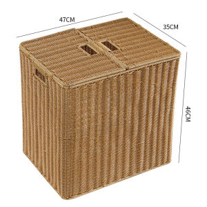KENS | Large Flip-Top Storage Box for Clothing and Quilts Plastic Weave