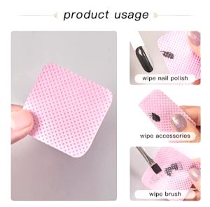 Lint-Free Cotton Wipes for Nail Polish Removal UV Gel Cleaner and Nail Tips