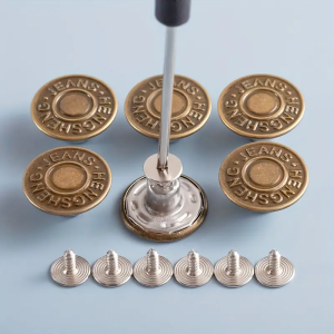 10PCS ปรับ No-Sew Bronze กางเกงยีนส์ปุ่ม-โลหะทนทาน DENIM เสื้อผ้า Snap Fasteners สําหรับกางเกงและอุปกรณ์เสริม