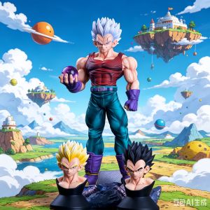 Bandai | Super Baby Three Heads Anime Game Peripheral Models Trendy Toys Anime Figurines Table Decorations and Birthday Gifts