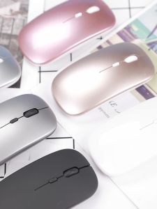 Dual Mode 2.4Ghz Wireless Bluetooth 2 In 1 Cordless Mice Rechargeable mute mouse for iPad Tablet laptop gaming ultra-thin