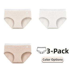 Girls Breathable Mid-rise Underwear with Extended Crotch