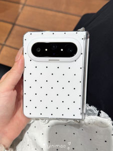 YINIMAO | Simplified Small Dots Phone Case Huawei Puraxmax Foldable Screen Central Axis Magnetic Adsorption Transparent Smooth Skin-friendly Shockproof Full Protection
