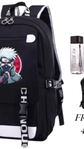 Tas Ranael Anak Sekolah Laki Laki Sd Smp Fashion 4in1 Ransel Cowo Paket Murah KAKASHI 0126