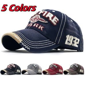 Embroidered Letter 1932 Washed Cloth Retro Style Baseball Cap Mens and Womens Casual Street Retro Motorcycle Do Old Visor Hat