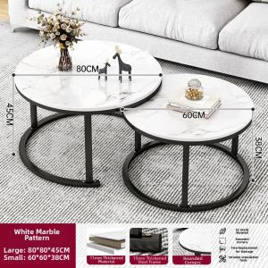 Luxurious Elegant Round & Small Tea Table