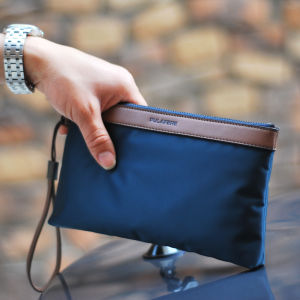กระเป๋าถือผู้ชายความจุขนาดใหญ่ผ้า Oxford ไนลอนผ้าใบกระเป๋าซิปปิด Casual นาฬิกาข้อมือและกระเป๋าโทรศัพท์มือถือ