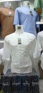 Baju Koko Lengan Pendek Putih Bordir / Baju Koko Pria Muslim Dewasa Katun