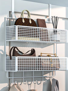 ตู้เสื้อผ้าติดประตูหลังบ้าน ตู้เสื้อผ้าติดผนัง ชั้นวางของแบบแขวนไม่ต้องเจาะ กระดานเก็บของสำหรับห้องนอน เก๋ไก๋และทันสมัย