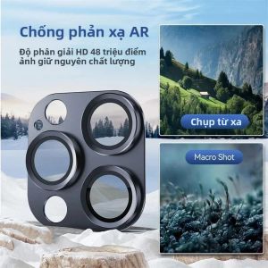 Kính Bảo Vệ Ống Kính Máy Ảnh Armor Kim Loại Cho iPhone 14/15/16/17 Pro Max Plus - Phim Bảo Vệ Ống Kính Phía Sau