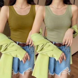 Lieoyuarn | Strapless Tank Top Ribbed Crop Top Slim Fitting
