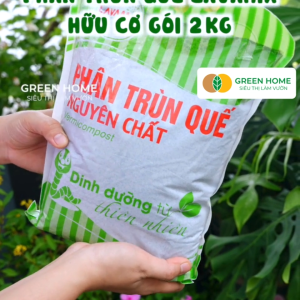 Mua 5 tặng 1 -  Phân Trùn Quế Greenhome Lavamix Bao 2kg Nguyên Chất Bổ Sung Dinh Dưỡng Cải Tạo Đất Hữu Cơ Tiện Lợi Bón Rau Hoa