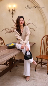 อัดพลีทกระดูกงู เนื้อผ้าทรงสวย ใส่คลุมเหมาะกับทุกลุค สวยมากค่ะ