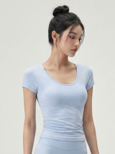 sui xin yu qie | Sleeveless U-Neck Slim Fit Yoga Training T-Shirt