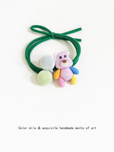 Adorable Cartoon Bear Hair Ties High Elasticity Children Hair Bands Little Girl Sweet Hair Bands Headwear Hair Accessories