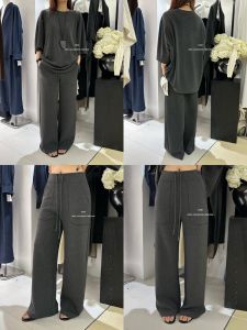 Limo Early Autumn Modal Cotton Straight Leg Casual Pants High Waist Elastic Waistband Korean Style Versatile Loose Fit Ladies