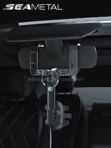 SEAMETAL  Car Phone Holder Rearview Mirror Cellphone Clip 4-7inch Phone Holder Universal 360° Rotatable Retractable Navigation Cellphone Bracket