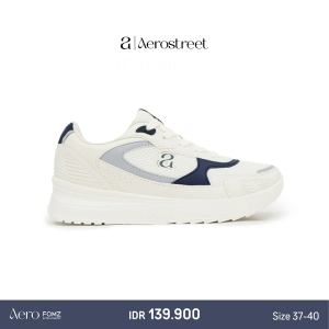 Aerostreet 37-40 Oryn Natural Navy Natural - Sepatu Sneakers Wanita